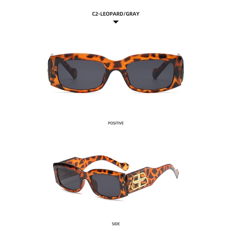 Kính mát gọng vuông cỡ lớn phong cách hip hop thời trang Hàn Quốc 2021 trẻ trung