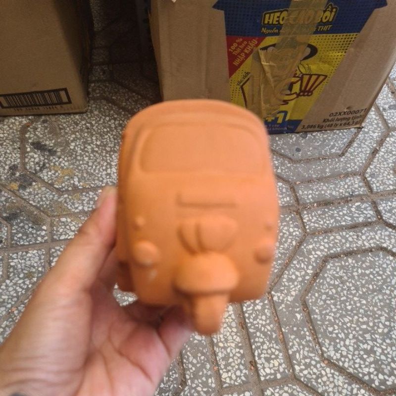 Chậu đất nung - chậu xe lam mini