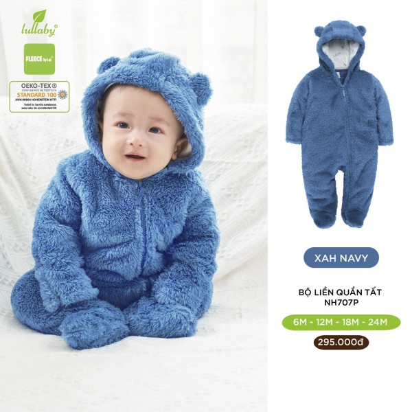 Bộ body liền quần tất lông bé trai, bé gái Lullaby