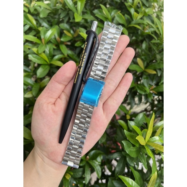 Dây Đeo Đồng Hồ Bằng Thép Không Gỉ 20mm Size 20 Màu Bạc - 06