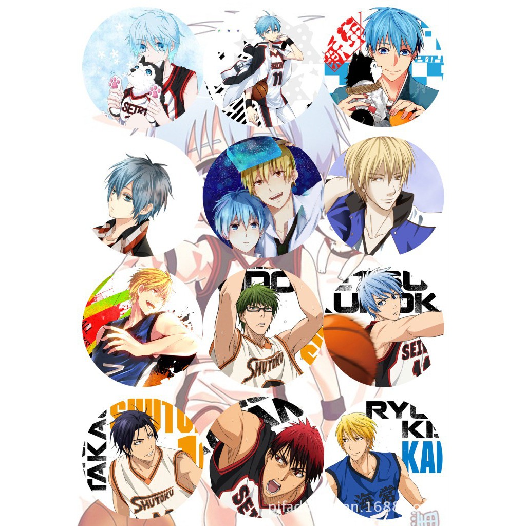 Huy hiệu cài áo IN HÌNH Kuroko no Basket Tuyển thủ vô hình anime chibi dễ thương tiện lợi m1