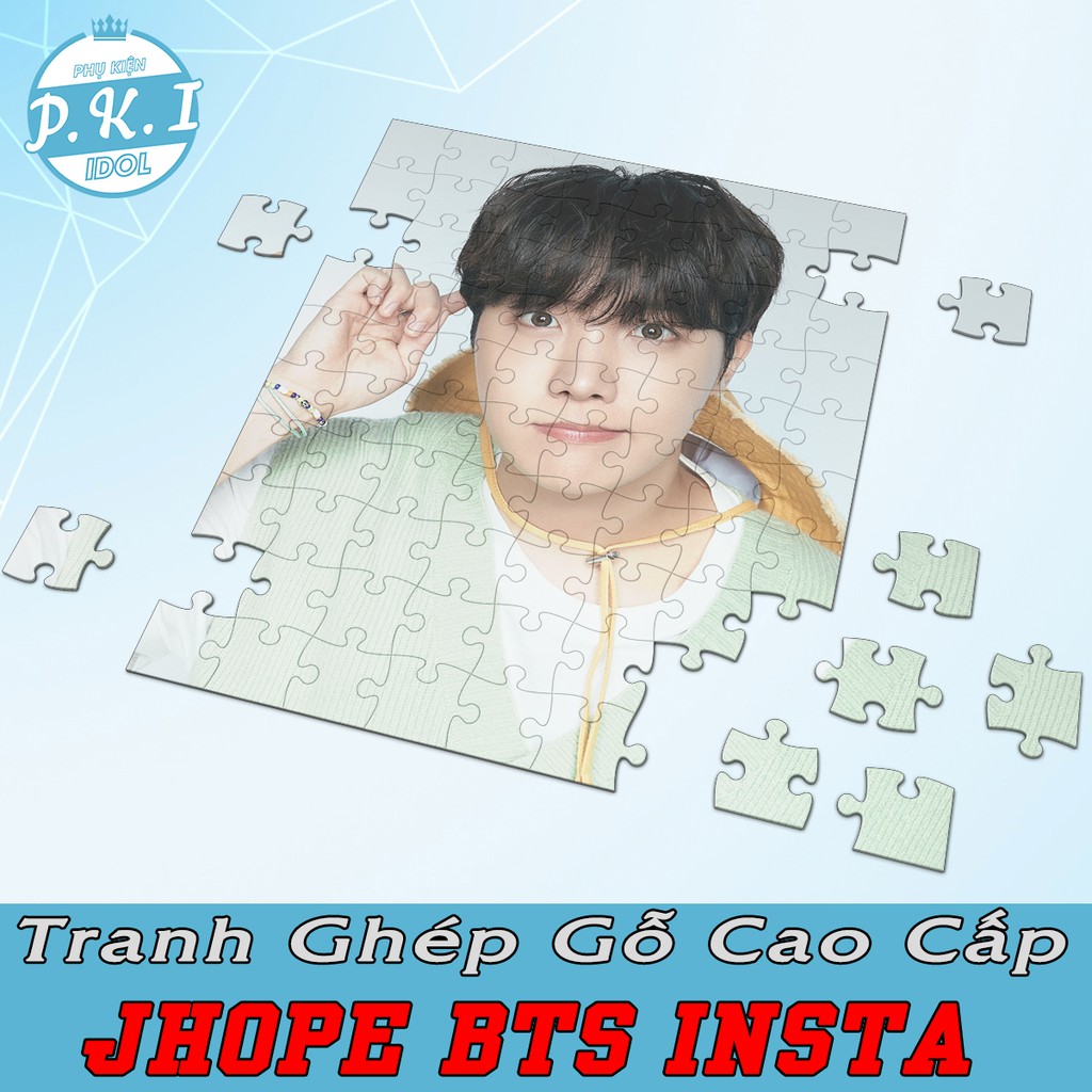 Tranh Ghép Gỗ Puzzle Cao Cấp In Hình Idol BTS - Insta Loại 2