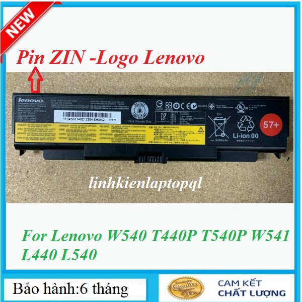 Pin Laptop Lenovo W540 T440P T540P W541 L440 L540 45N1151/61 45N1163 45N1162