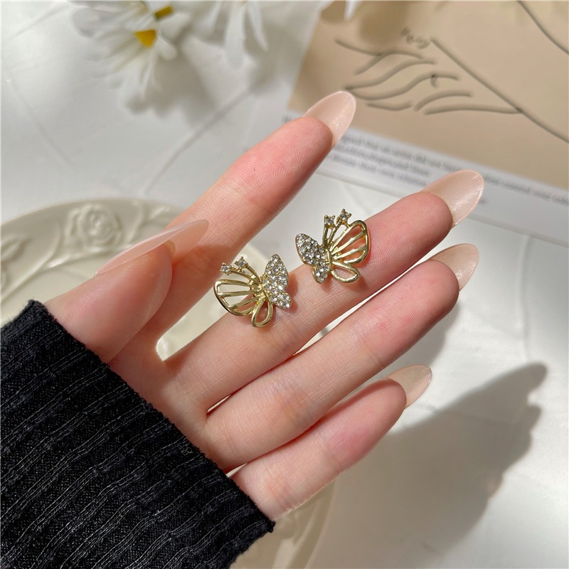 Bông tai mạ bạc 925 hình bướm sang trọng cho nữ