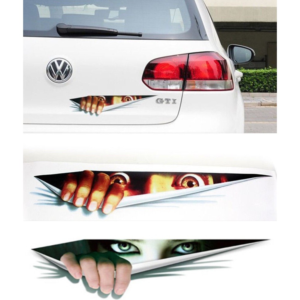 Decal Dán Trang Trí Hình Quái Vật 3d Cho Xe Hơi