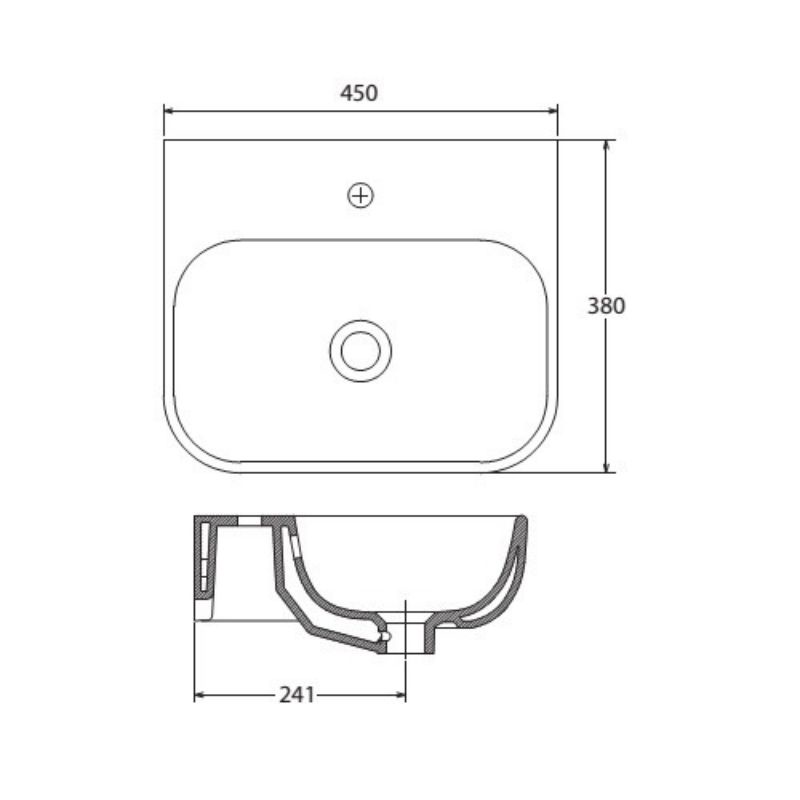 Lavabo vuông treo tường siêu nhỏ Viglacera - Hàng Chính hãng xe