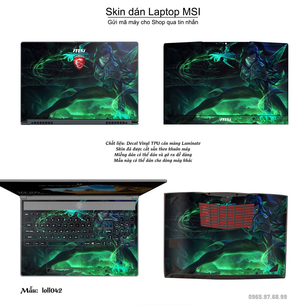 Skin dán Laptop MSI in hình Liên Minh Huyền Thoại _nhiều mẫu 6 (inbox mã máy cho Shop)