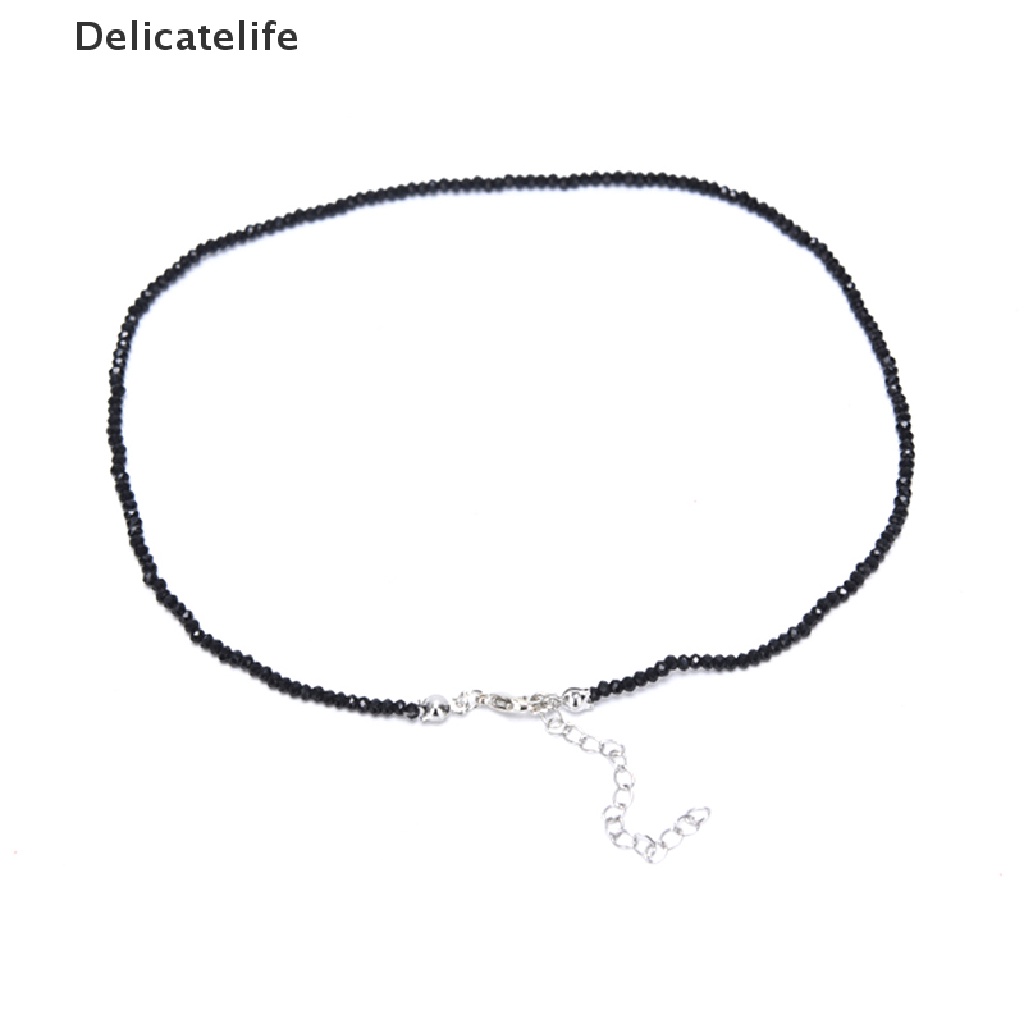 Vòng cổ choker đính đá pha lê đen quyến rũ cho nữ