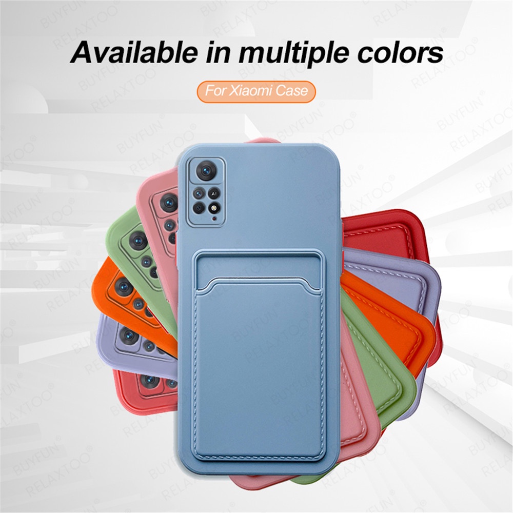 Ốp Điện Thoại Silicone Mềm Tích Hợp Ví Đựng Thẻ Cho Xiaomi Redmi Note 11 4G Note11 Pro 11Pro 5G Not 11S