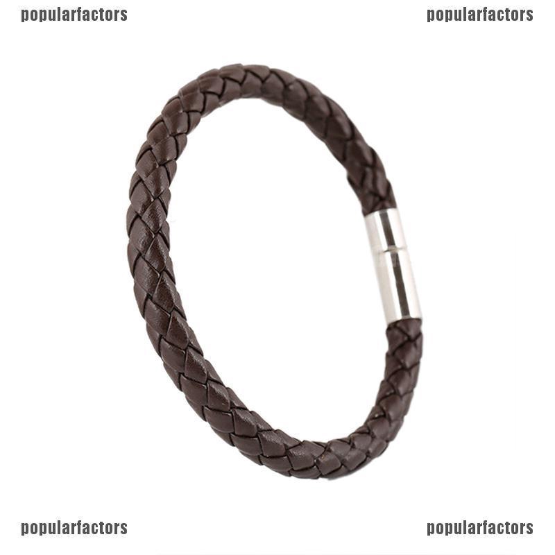 Vòng Tay Da Với Móc Khóa Nam Châm Cho Nam Và Nữ