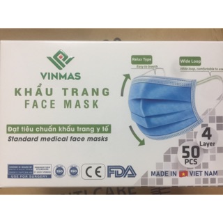 Khẩu Trang Kháng Khuẩn Vinmas( Hàng xuất Châu Âu)
