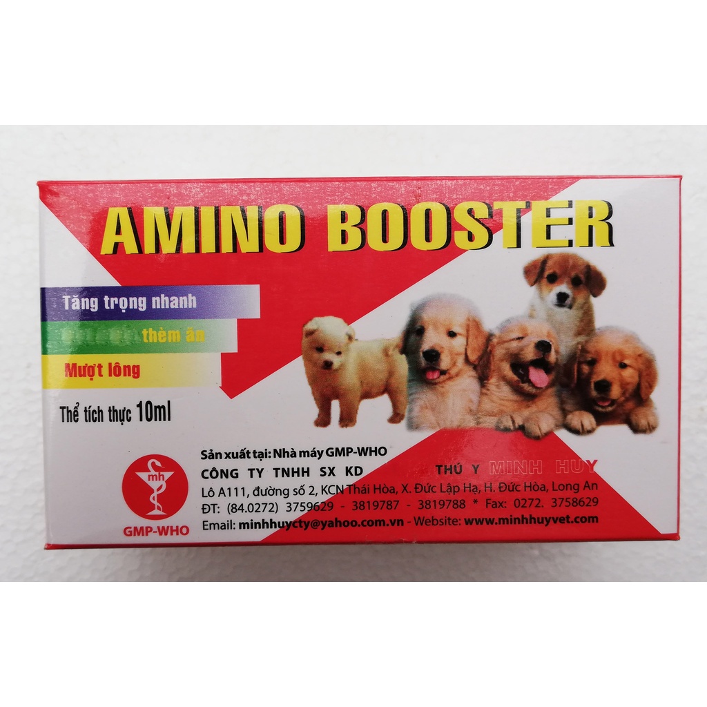 3 lọ 10ml Siêu vỗ béo chó, mèo Amino Booster