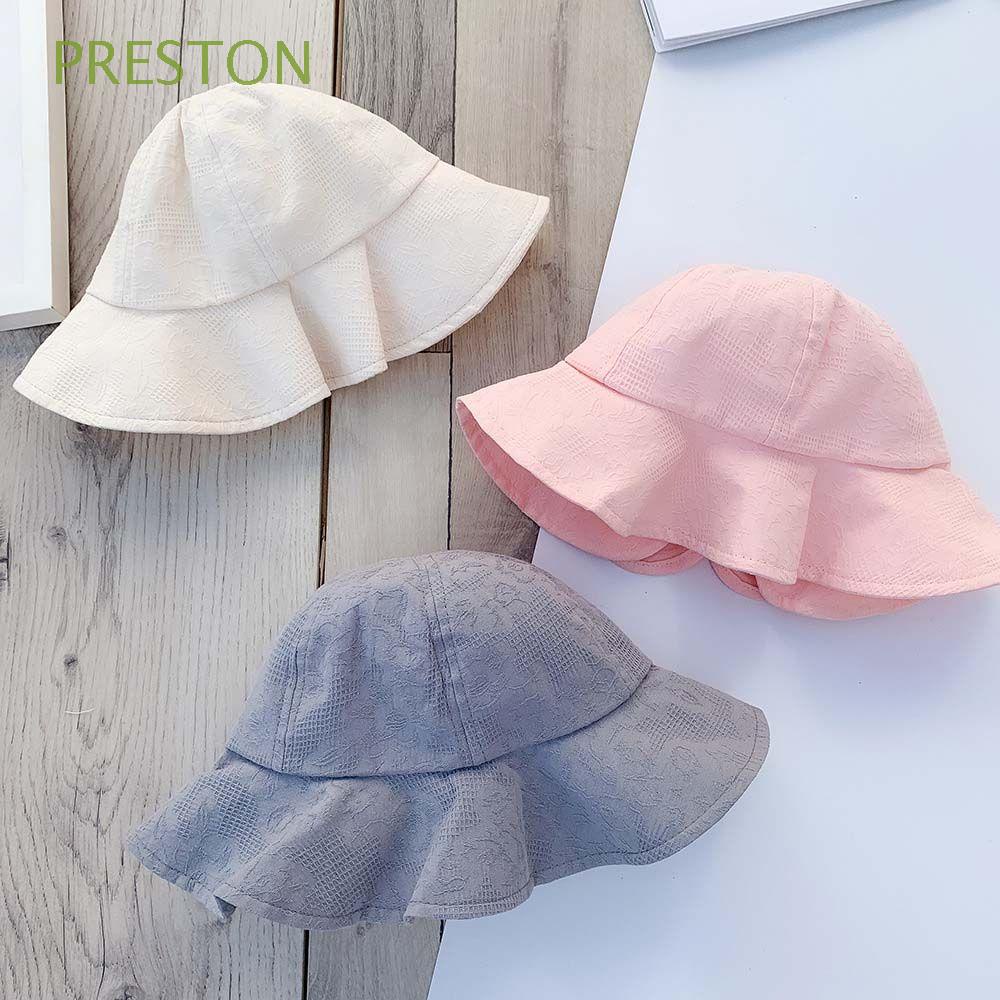 Mũ Rộng Vành Cotton Thắt Nơ Nhiều Màu Sắc Xinh Xắn Cho Bé Gái