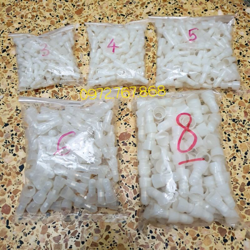 100 cái đầu cos chụp nhựa nối dây điện