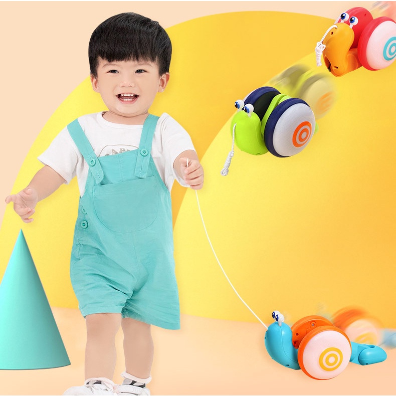 Đồ chơi ốc sên kéo phát nhạc và đèn vui nhộn cho bé