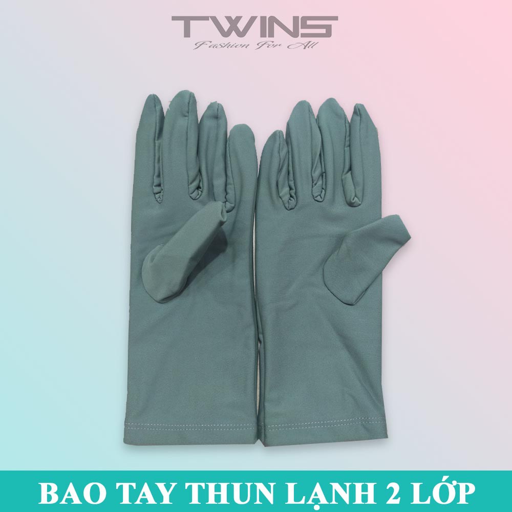 Bao tay đi nắng nữ chất liệu thun lạnh 2 lớp cao cấp mềm mịn chống nắng, giữ ấm, lái xe