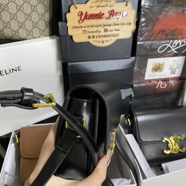 Túi kẹp nách CELINNEE da trơn hàng chuẩn, có sẵn