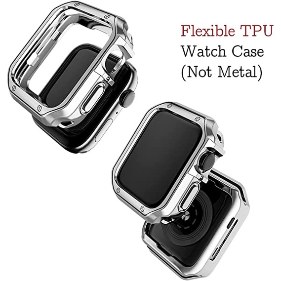 Dây đeo đồng hồ + Ốp TPU Jansin thích hợp cho apple watch 8 45mm 41mm 44mm 40mm 42mm iwatch series 8 7 SE 6 5 4 3