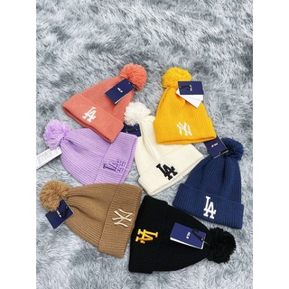 Mũ Len MLB Logo Thêu Thời Trang Mùa Đông Hàng Xuất Dư