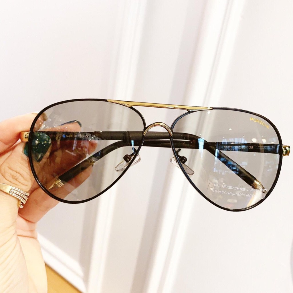 Kính mát nam đổi màu khi ra nắng - Mắt kính nam đổi màu dùng cho ngày và đêm JJ8503 tròng chống tia UV cao cấp