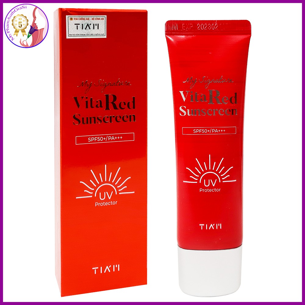 Kem chống nắng dưỡng trắng nâng tone da tiam vita red 50ml