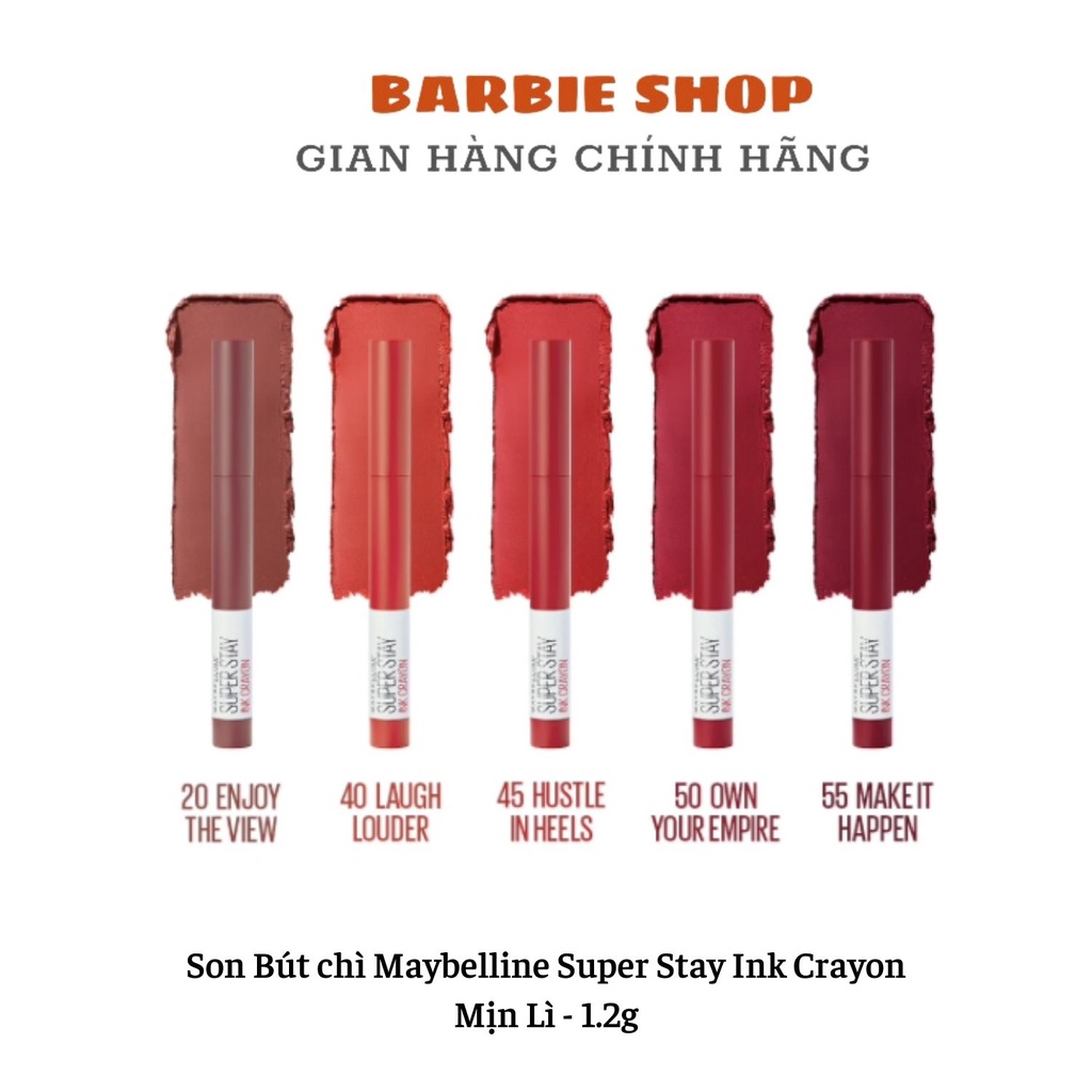 Son Bút chì Maybelline Super Stay Ink Crayon Mịn Lì - 1.2g