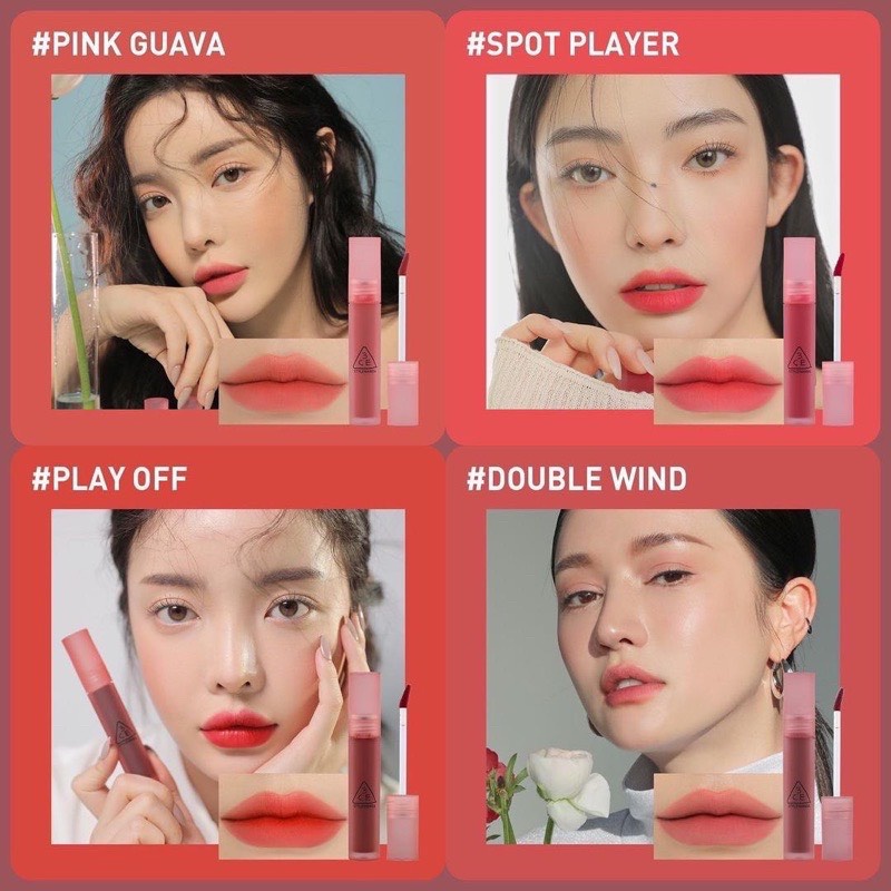 Son Kem Lì 3CE Blur Water Tint Mềm Mịn Nhẹ Môi 4.6g Chính Hãng