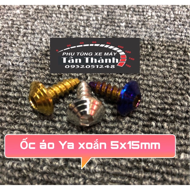 Ốc áo Ya Thái đầu dù răng xoắn 5x15mm - giá 1 con