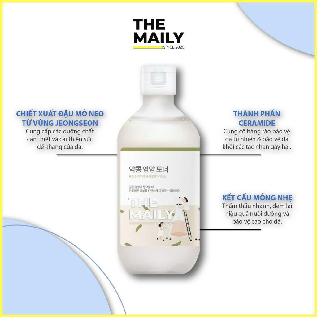 Nước Cân Bằng Nuôi Dưỡng Cấp Ẩm Sâu Chiết Xuất Đậu Nành ROUND LAB Soybean Nourishing Toner 300mL
