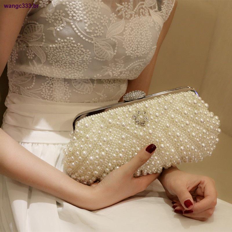 Ví Cầm Tay Đính Đá Và Ngọc Trai Xinh Xắn Dành Cho Nữ