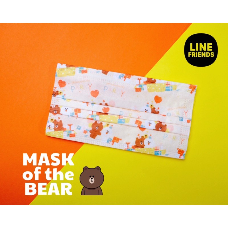 Khẩu trang Linefriends Chính Hãng 5 cái x Mask of the Bear