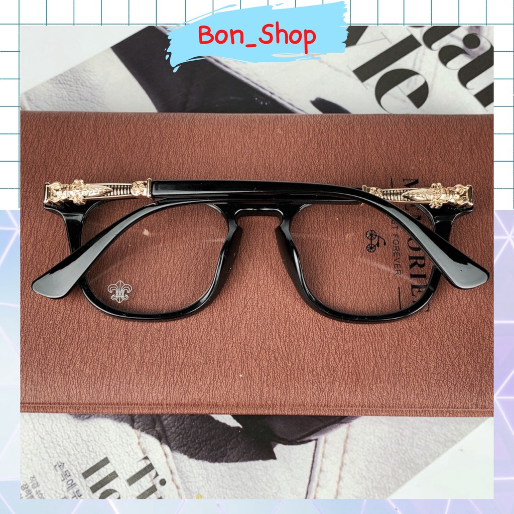 Gọng kính Chrome Hearts thời trang giả cận gọng vuông 30168 _ Bon Shop