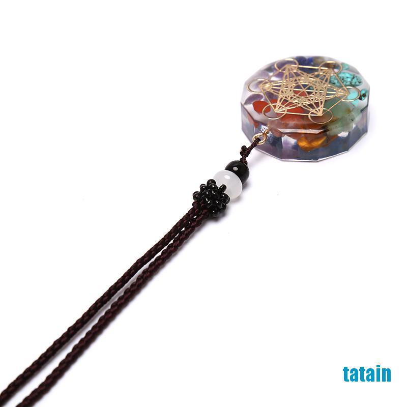 Dây chuyền mặt đá Orgonite thủ công chakra thiền năng lượng WK