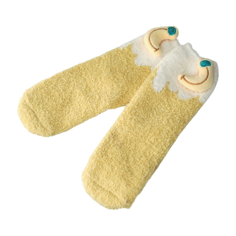 Vớ Nhung San Hô In Hình Trái Cây Hoạt Hình 3d Ấm Áp