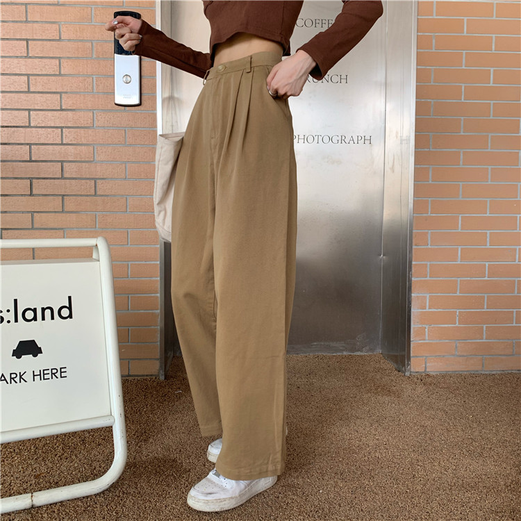 Quần Dài Lưng Cao Ống Suông Màu Trơn 37499 | BigBuy360 - bigbuy360.vn