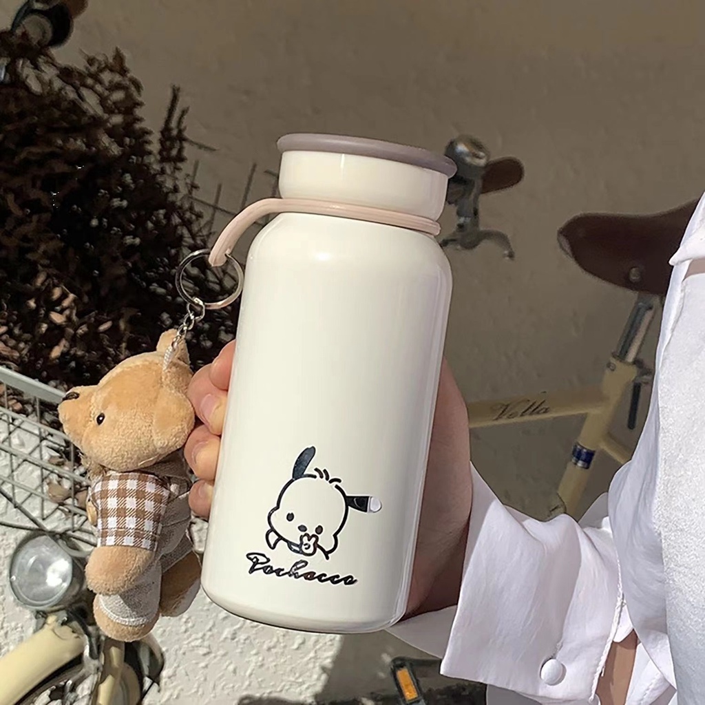 Bình Nước Giữ Nhiệt Bằng Thép Không Gỉ In Hình Chú Chó Pacha Dễ Thương Phong Cách Hàn Quốc