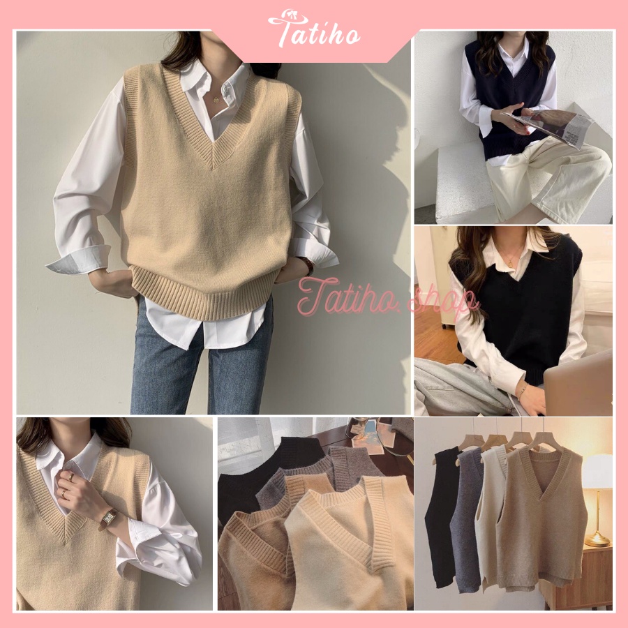 [Hàng Xịn, Giá Tốt] Áo Gile Len Trơn ( Áo Không Tay) Phong Cách Thời Trang Hottrend, Chất len Dày Vừa  - Mã AK011