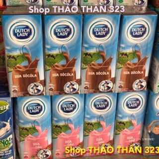 Sữa tiệt trùng Dutch Lady dâu 170ml lốc 4 hộp