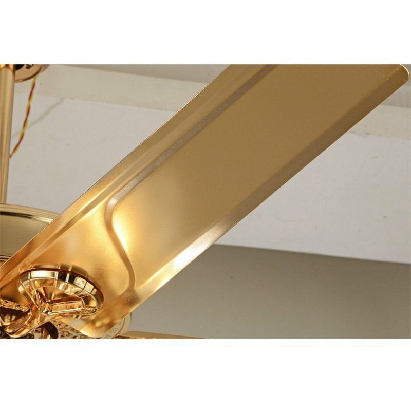 Quạt trần đèn,Quạt trần cánh thép 5 bóng trang trí phòng khách đẹp có remote từ xa tặng kèm bóng Led tiết kiệm điện