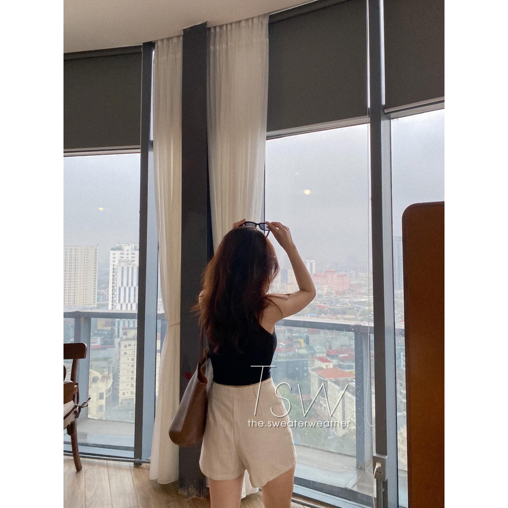 Quần short thô cạp cao 1 túi (Ảnh thật) | BigBuy360 - bigbuy360.vn