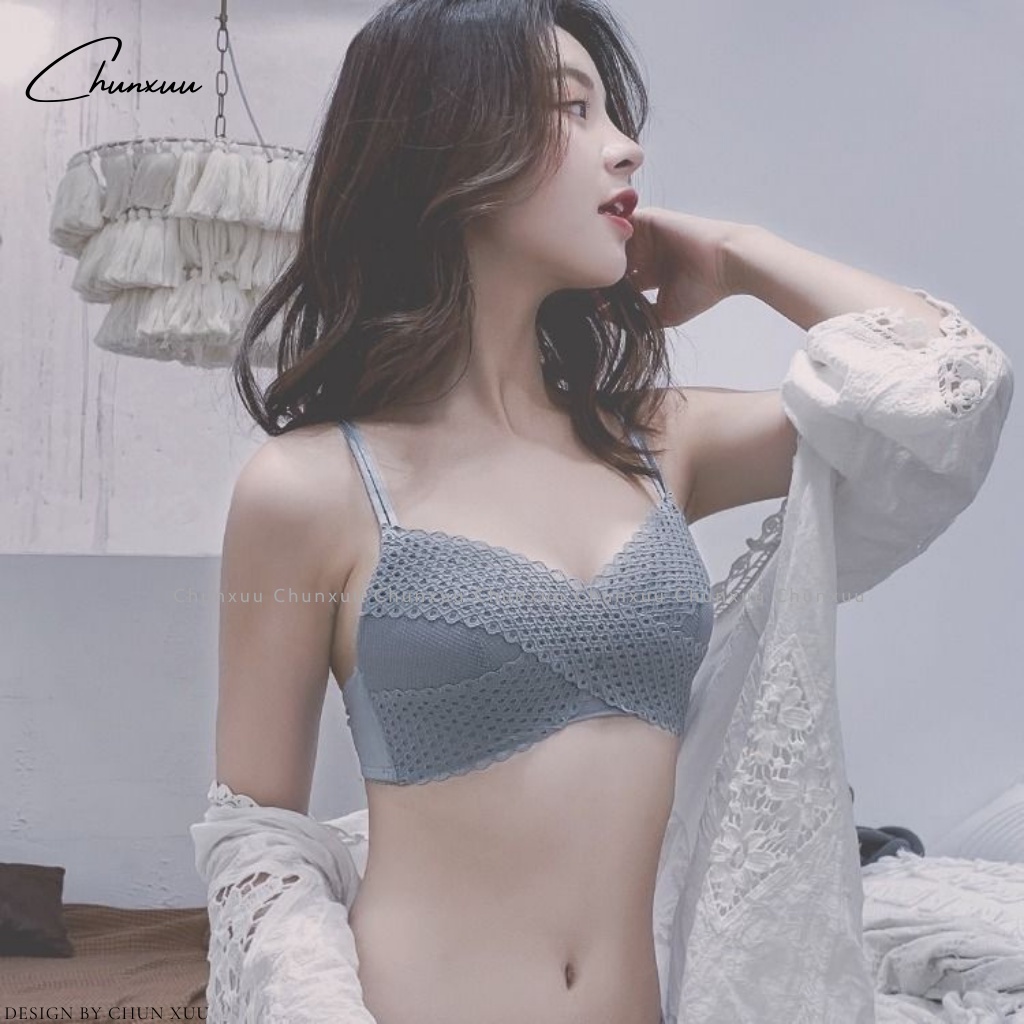 Áo lót nữ không gọng đệm mỏng ChunXuu, thiết kế vạt chéo có lỗ thoáng khí AV25