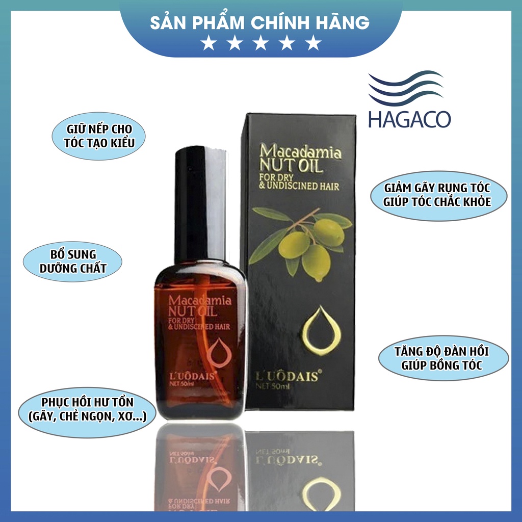 Tinh Dầu Dưỡng Tóc MACADAMIA Bảo Vệ Tóc Uốn Luodais NUT OIL 50ML CT45