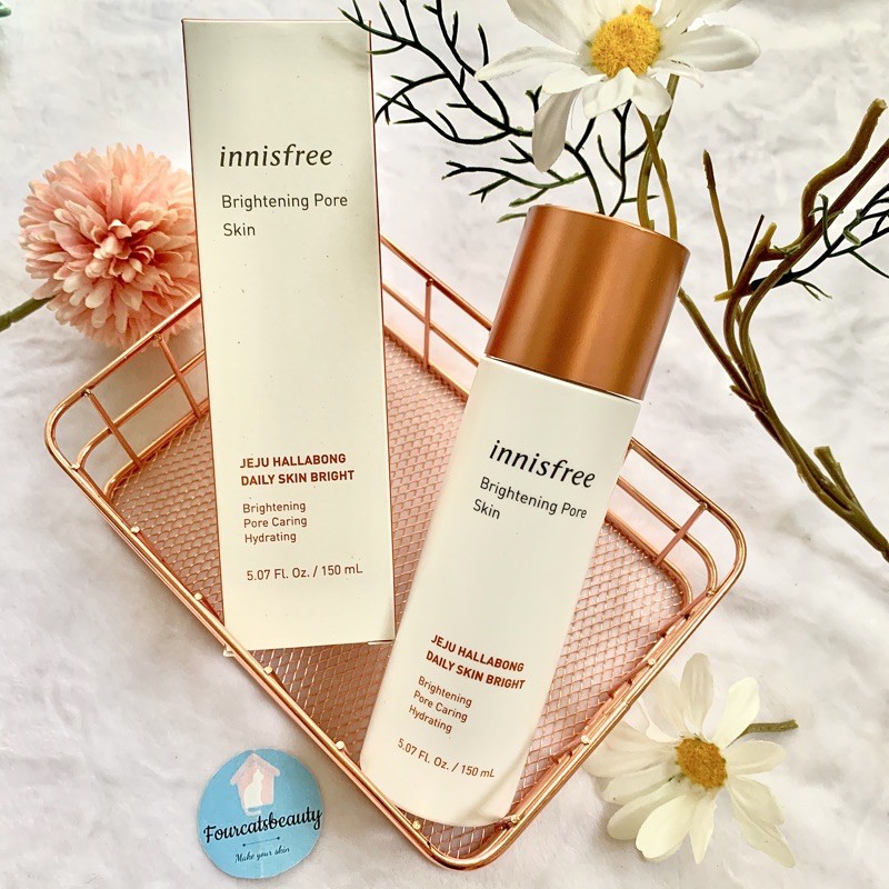 Nước Hoa Hồng Dưỡng Trắng Da Chuyên Sâu Innisfree Brightening Pore Skin 150ml