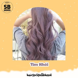 Thuốc nhuộm tóc SB Hood tone màu tím khói, tặng kèm Oxy (tẩy tóc)