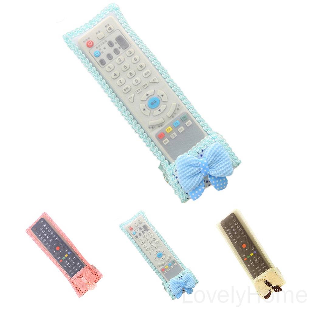 Vỏ bọc điều khiển tv/ máy lạnh/ máy điều hòa/ nhà ở phối ren đính nơ chống bụi
