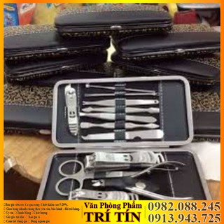 (Hàng cao cấp sẵn hàng, giá sỉ)❣️𝑭𝒓𝒆𝒆𝒔𝒉𝒊𝒑❣️ BỘ KÌM làm móng đa năng 12 món cao cấp .