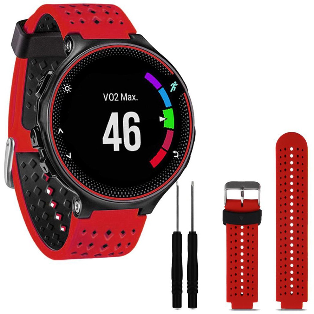 Dây Đeo Silicon Mềm Cho Đồng Hồ Garmin Forerunner 220/230/235/620/630 Thời Trang Chất Lượng Cao