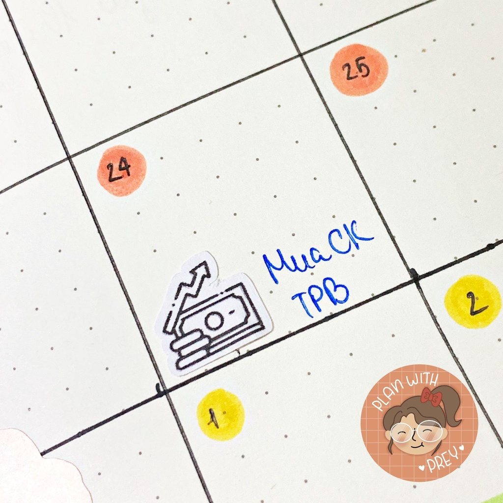 Sticker lập kế hoạch chi tiêu cá nhân | Budget Sticker Planner | Designed by Plan With Prey