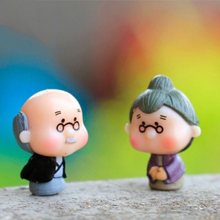 1 Cặp DIY Old Granny Vườn Cổ Tích gnome Động Vật rêu Hồ cạn Trang Trí Máy Tính Để Bàn Nhà