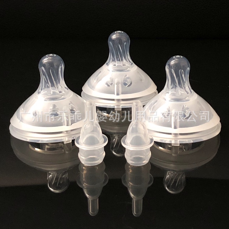 Núm Ti Giả Bằng Silicone Dày Dặn Chống Va Chạm Chống Va Chạm Kèm Ống Hút Trọng Lực
